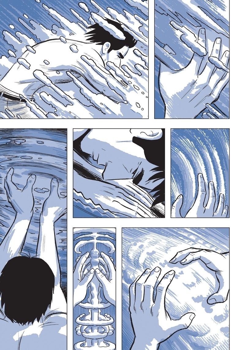 McCloud explica que criou 40 páginas por vez. Isso permitiu que ele fizess planos sequência dos quadros. "Não queria ser escravo da página. Como quadrinistas, estamos sempre procurando a página perfeita. Mas queria fazer uma composição harmoniosa, de forma que o leitor caísse na próxima página." - Divulgação