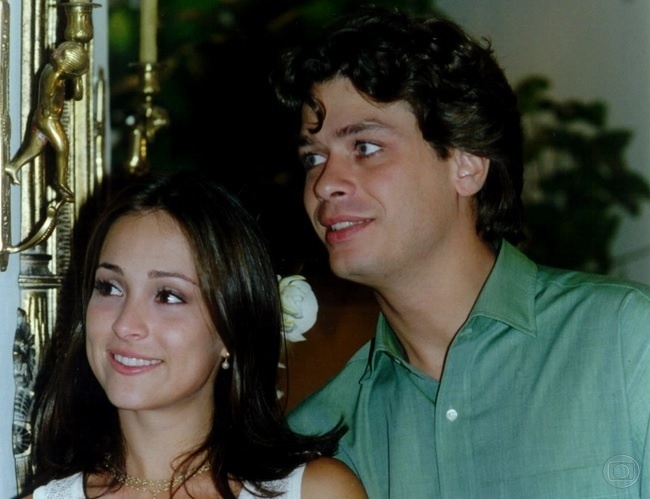 O casal Maria Eduarda (Gabriela Duarte) e Marcelo (Fábio Assunção) em "Por Amor" (1997)