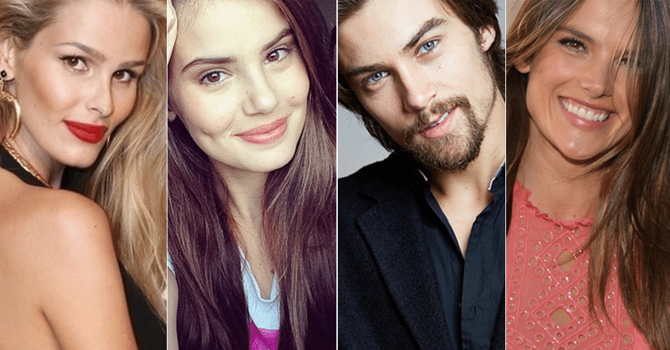 Modelos que fazem novelas - Yasmin Brunet, Camila Queiroz, Raphael Sander e Alessandra Ambrósio - Getty Images/Reprodução/Instagram/AgNews