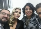 Antes da final, Marco posta foto com Aline, Mariza e Adrilles - Reprodução/Twitter/Teologiabr
