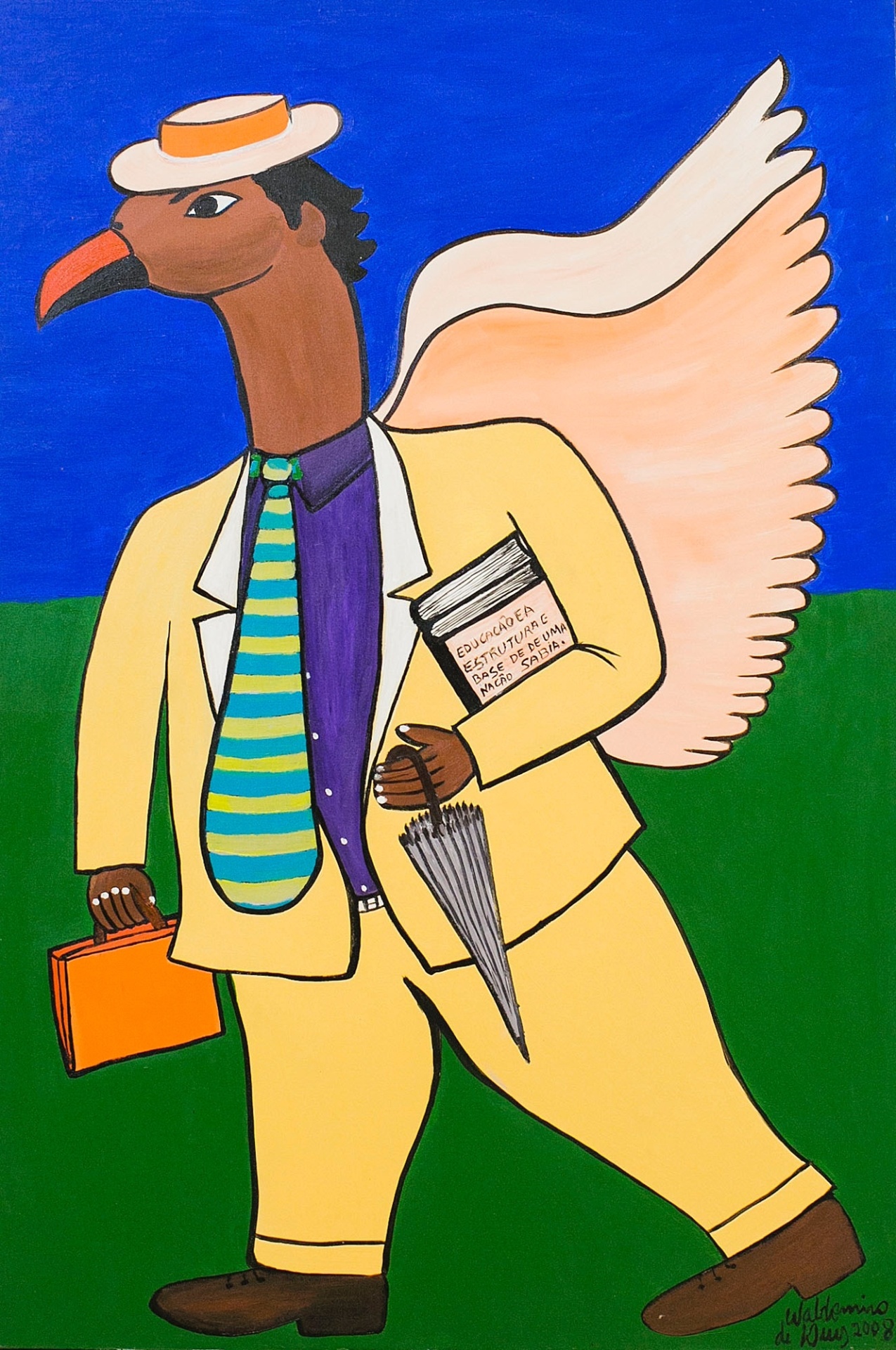 Obra "Corrupção na Educação", de Waldomiro de Deus - "Me impressiona como a corrupção consegue se impregnar em cada recanto, até mesmo na educação", diz o artista - Leonardo Soares/UOL