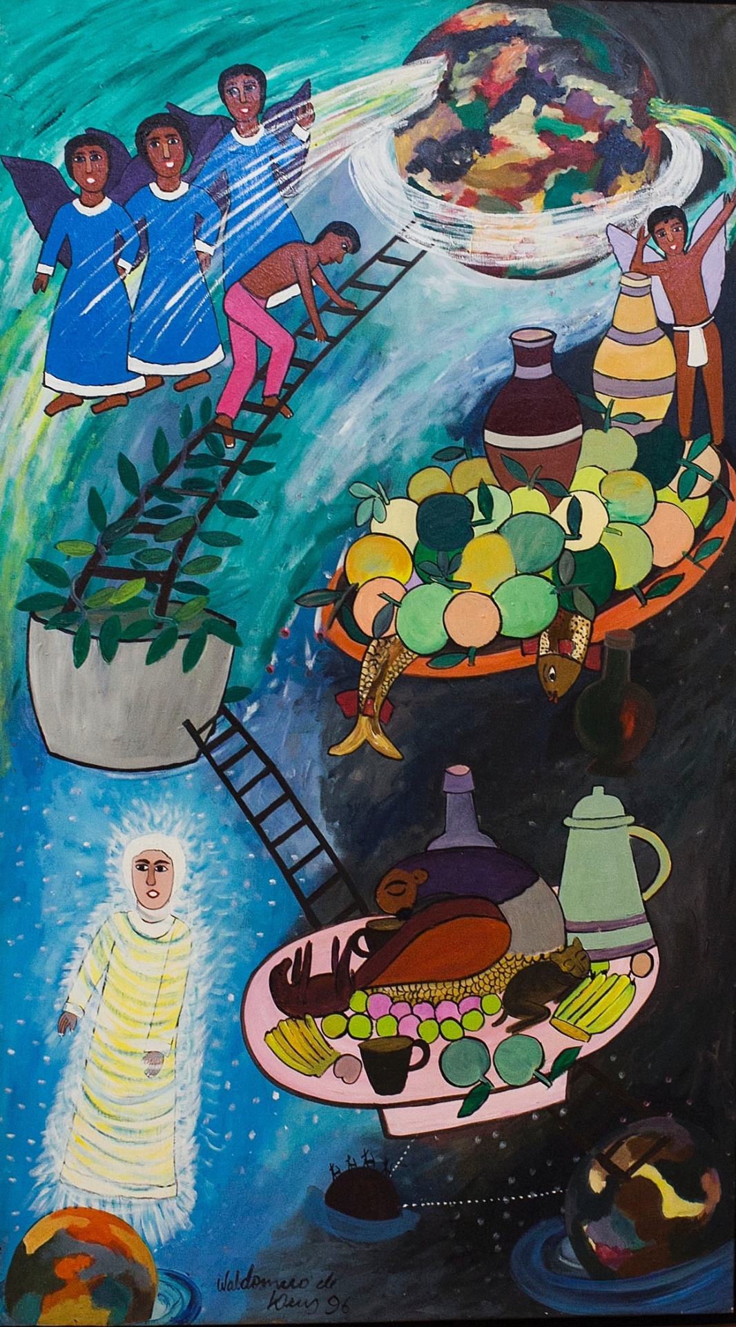 Obra "Eu Venci", de Waldomiro de Deus, inspirada na morte - "A morte pode parecer uma derrota, mas existe uma vitória com o que a pessoa deixa na Terra", diz o artista - Leonardo Soares/UOL