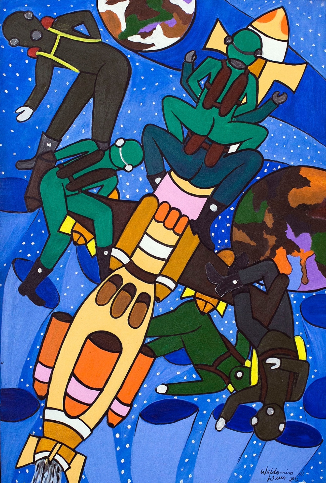 Obra "Na Estrada do Universo", de Waldomiro de Deus - "As viagens espaciais são uma forma de o ser humano se transcender", diz o artista - Leonardo Soares/UOL