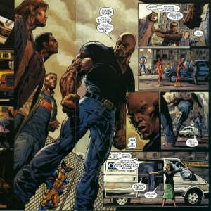 Página de HQ de super-heróis da Marvel com desenhos do brasileiro Mike Deodato - Reprodução