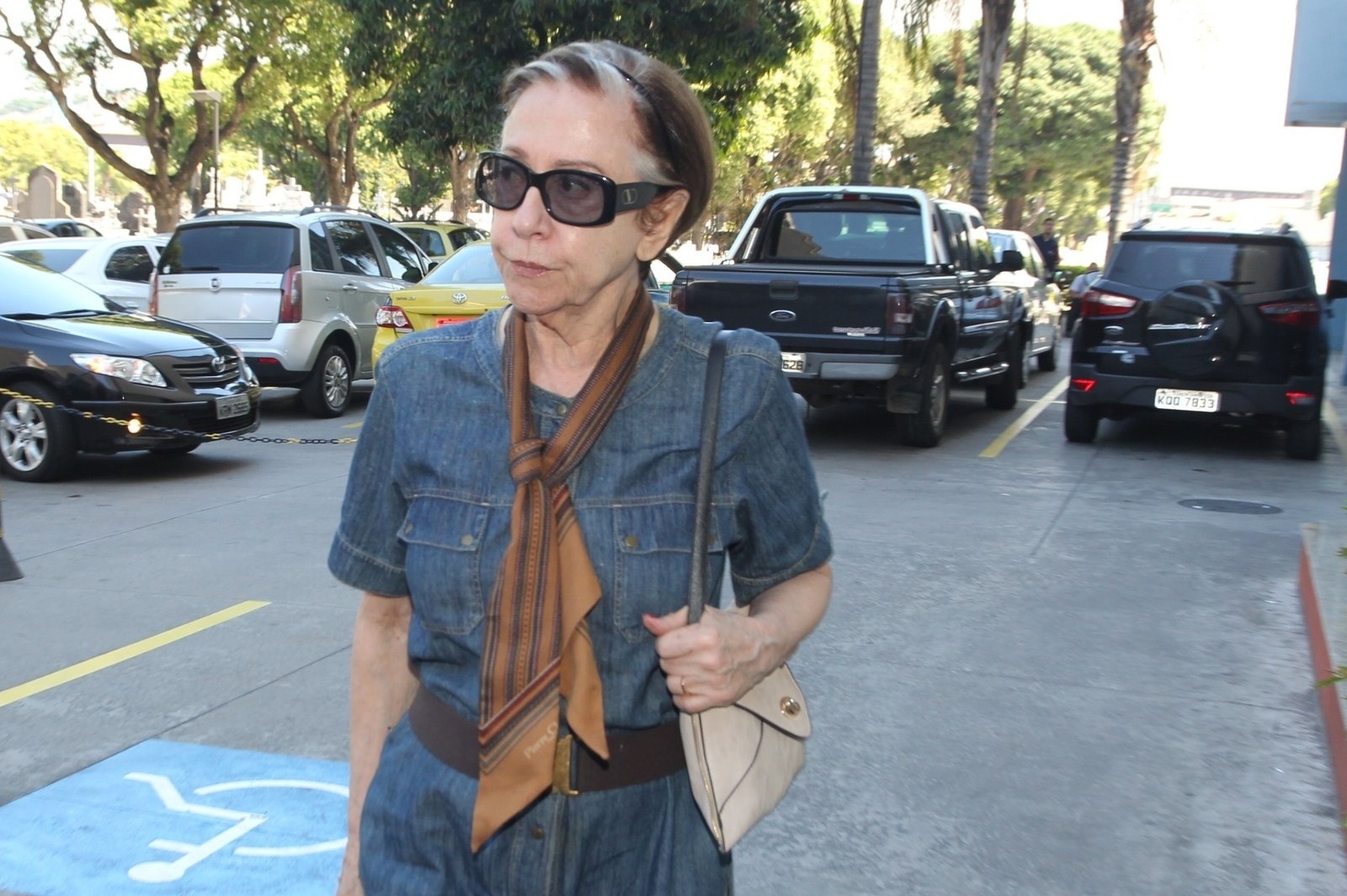 11.abr.2014 - Fernanda Montenegro comparece ao velório da crítica teatral Bárbara Heliodora no Memorial do Carmo, no Rio de Janeiro - Marcello Sá Barretto/AgNews