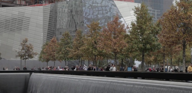 Cena do documentário "The Trees", que mostra as árvores plantadas no local onde ficava o World Trade Center, em Nova York  - Reprodução