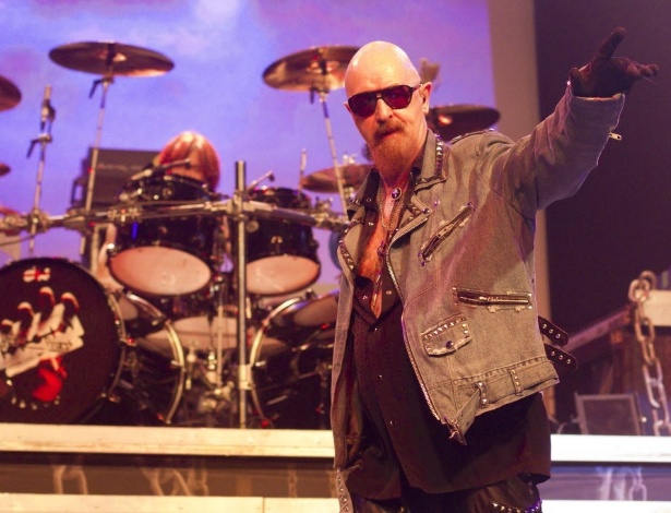 Rob Halford, vocalista do Judas Priest, banda inglesa fundada em 1969 - Ide Gomes/Frame/Folhapress