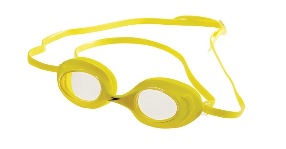 álbum com acessórios de natação | Óculos com lentes em policarbonato e ventosa e moldura em silicone, da Speedo (www.speedo.com.br). R$ 49,90. Indicado para crianças de rosto pequeno. Disponível nas cores amarelo, cinza, rosa e azul. Preço e disponibilidade pesquisados em abril de 2015. Sujeitos a alterações - Divulgação
