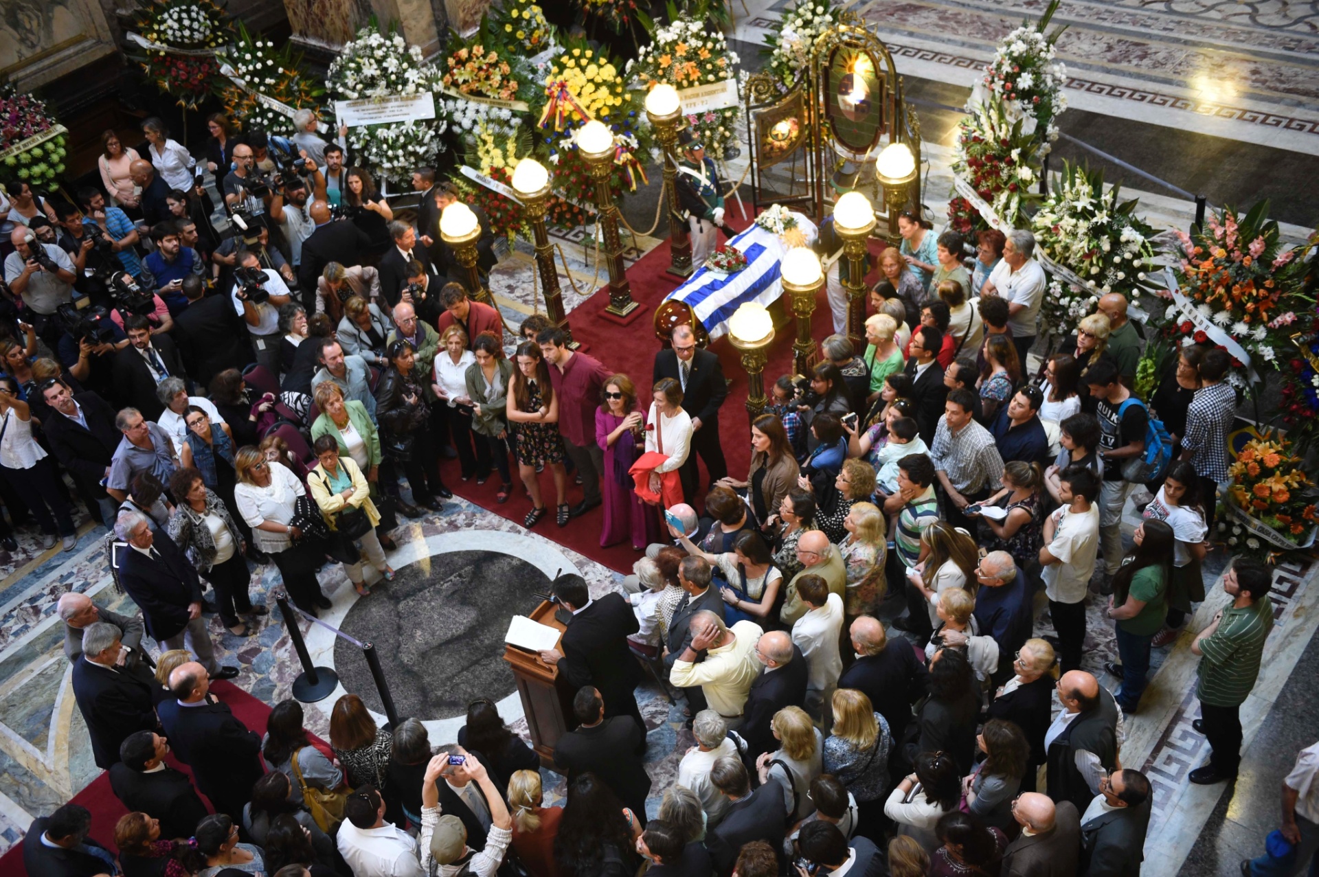 Velório do escritor uruguaio Eduardo Galeano - Nicolas Celaya/Xinhua