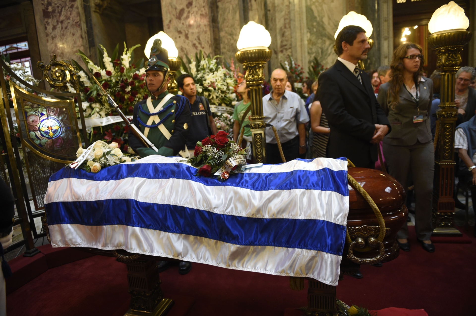 Velório do escritor uruguaio Eduardo Galeano - Nicolas Celaya/Xinhua