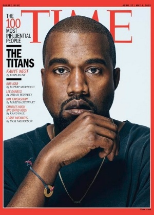 Kanye West, eleito recentemente pela revista "Time" como a personalidade mais influente do mundo, estará em Glastonbury em 2015 - Reprodução/Twitter/Time.com