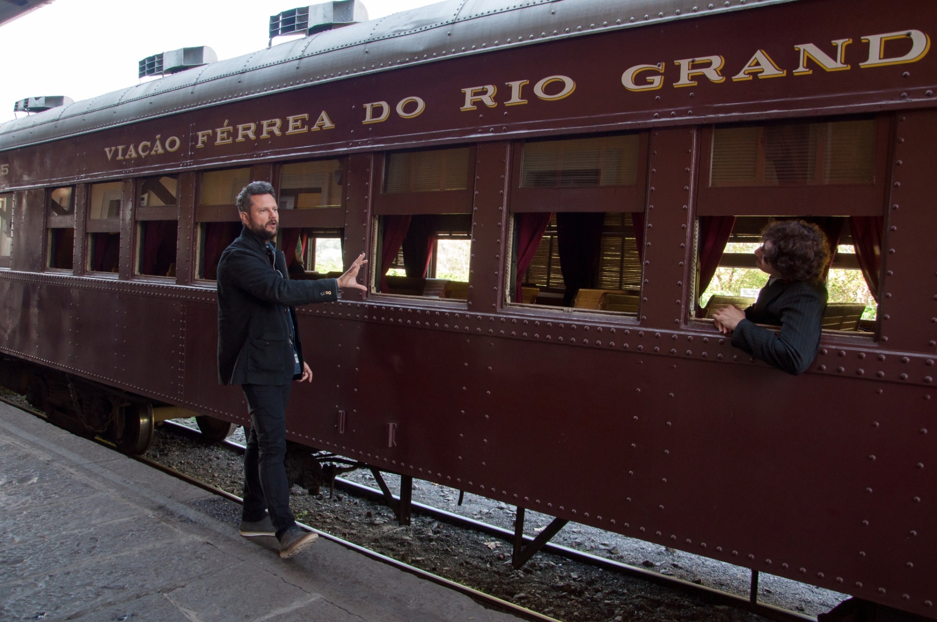 Cena dos bastidores de  "O Filme da Minha Vida", dirigido por Selton Melo - Divulgação