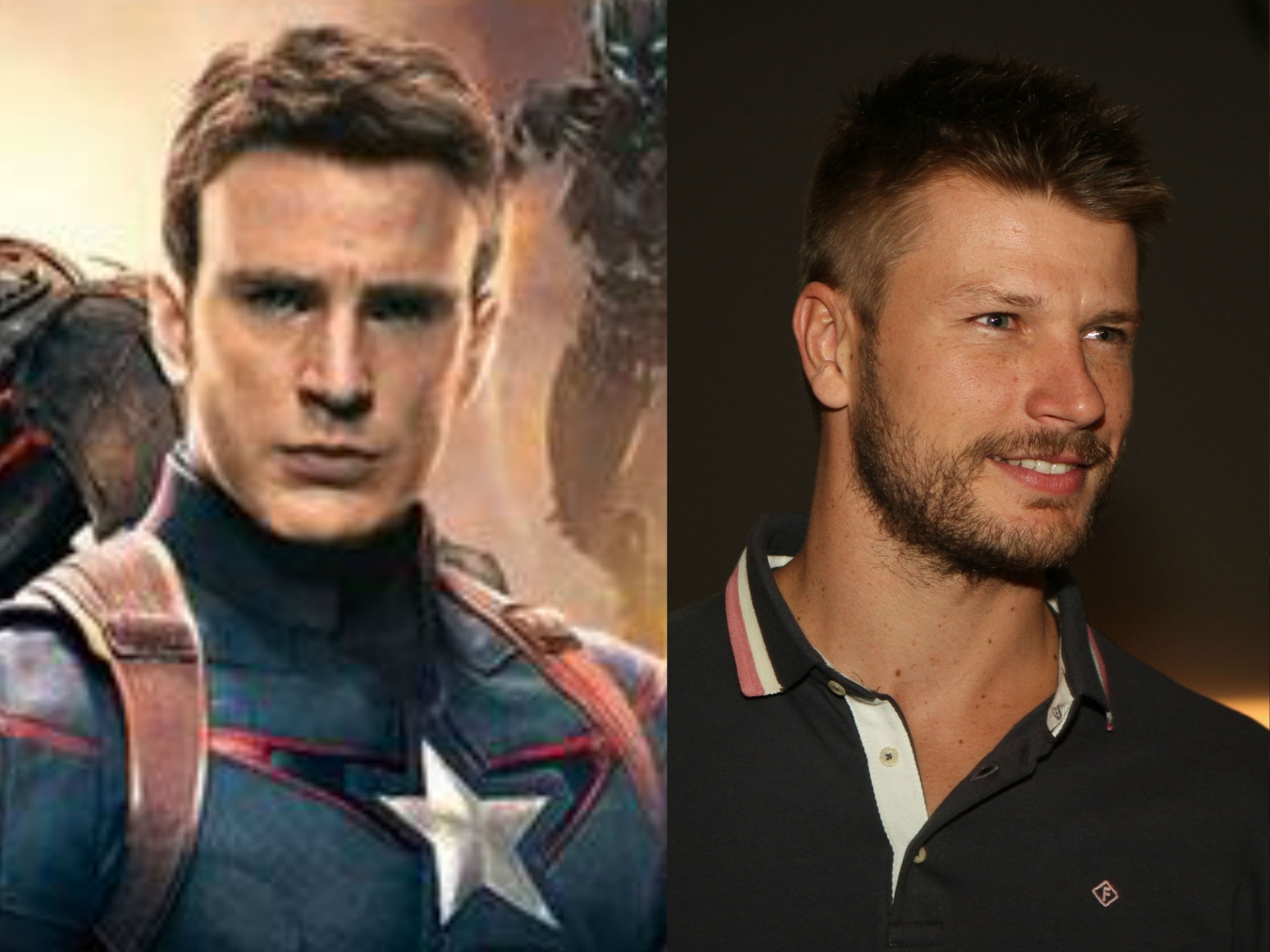 Chris Evans interpreta no cinema o bom moço Capitão América. Na vida real, Rodrigo Hilbert cumpre esse papel. Já dá até para imaginar Rodrigo no uniforme do herói - Divulgação/Zanone Fraissat/Folhapress