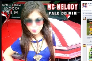 A página da cantora Mc Melody no Facebook tem telefones de contato para show - Reprodução/Facebook - Reprodução/Facebook