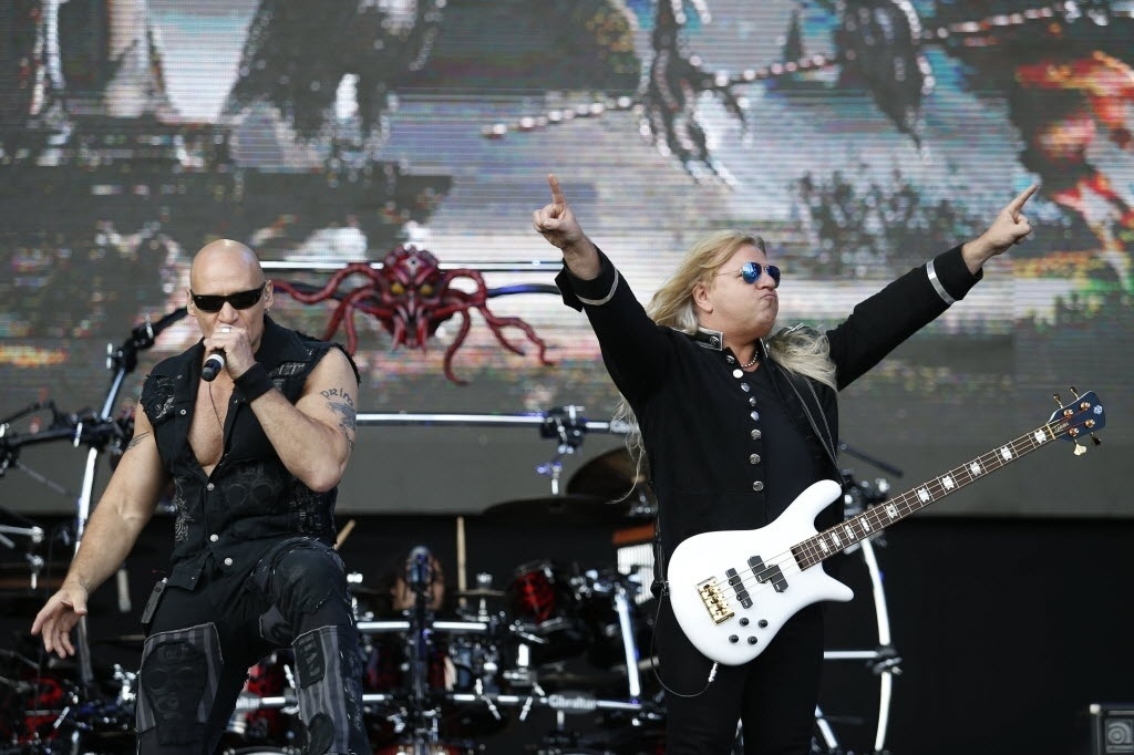 25.03.2015 - Os alemães do Primal Fear se apresentam para uma platéia tímida durante o festival Monsters of Rock, que acontece na Arena Anhembi, em São Paulo. - Junior Lago/UOL