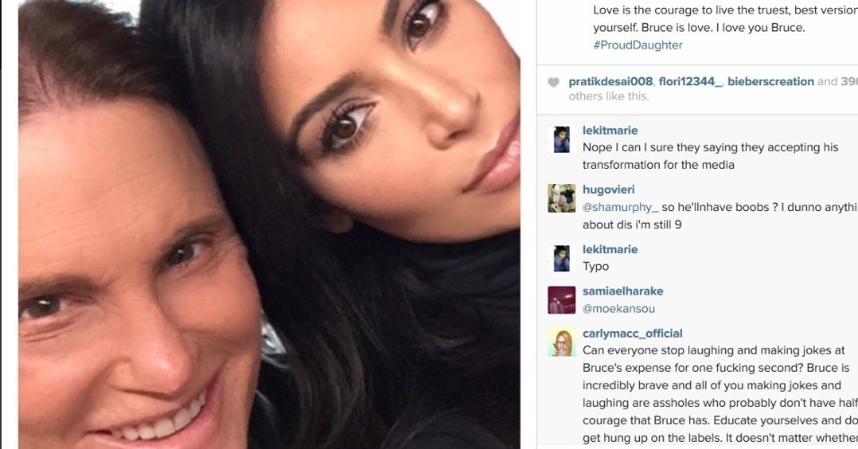 Família está se adaptando à mudança de sexo de Bruce Jenner, diz Kim Kardashian