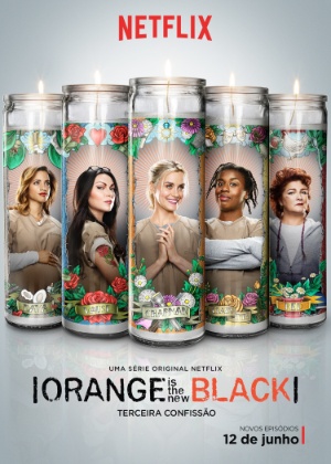 Personagens de "Orange Is The New Black" ilustram velas religiosas no pôster da 3ª temporada da série