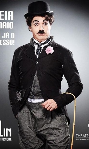 30.abr.2015 - Claudia Raia usou seu Instagram nesta quinta-feira para mostrar a primeira imagem oficial de seu namorado, Jarbas Homem de Mello, caracterizado como Chaplin. O ator, cantor e bailarino vai encarnar o personagem no teatro, no espetáculo "Chaplin, o musical", que estreia em maio em São Paulo