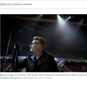 Bono aparece loiro nos ensaios da nova turnê do U2 - Reprodução/The New York Times - Reprodução/The New York Times