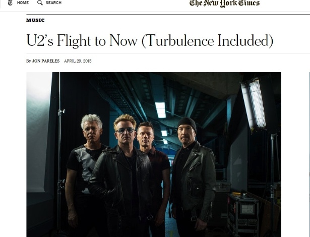 U2 abriu as portas do ensaio da nova turnê da banda e revela que chegou a pensar em viajar com dois shows distintos - Reprodução/Todd Heisler/The New York Times