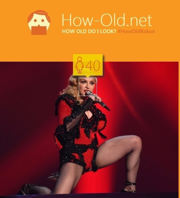 Aos 56 anos, a estrela pop Madonna ficou com a mesma idade que Anitta no aplicativo