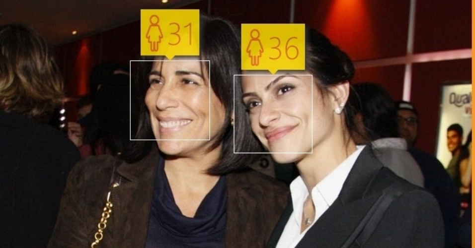 Gloria Pires fica mais jovem que a filha Cleo Pires no aplicativo da Microsoft How Old, que brinca de adivinhar a idade das pessoas. Mãe e filha tem na verdade, 51 e 32 anos