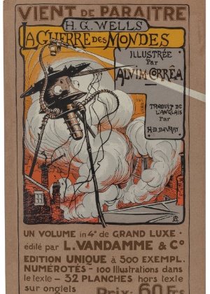 Capa da edição belga do livro "A Guerra dos Mundos", ilustrada pelo brasileiro Henrique Alvim Corrêa no início do século 20 - Reprodução - Reprodução