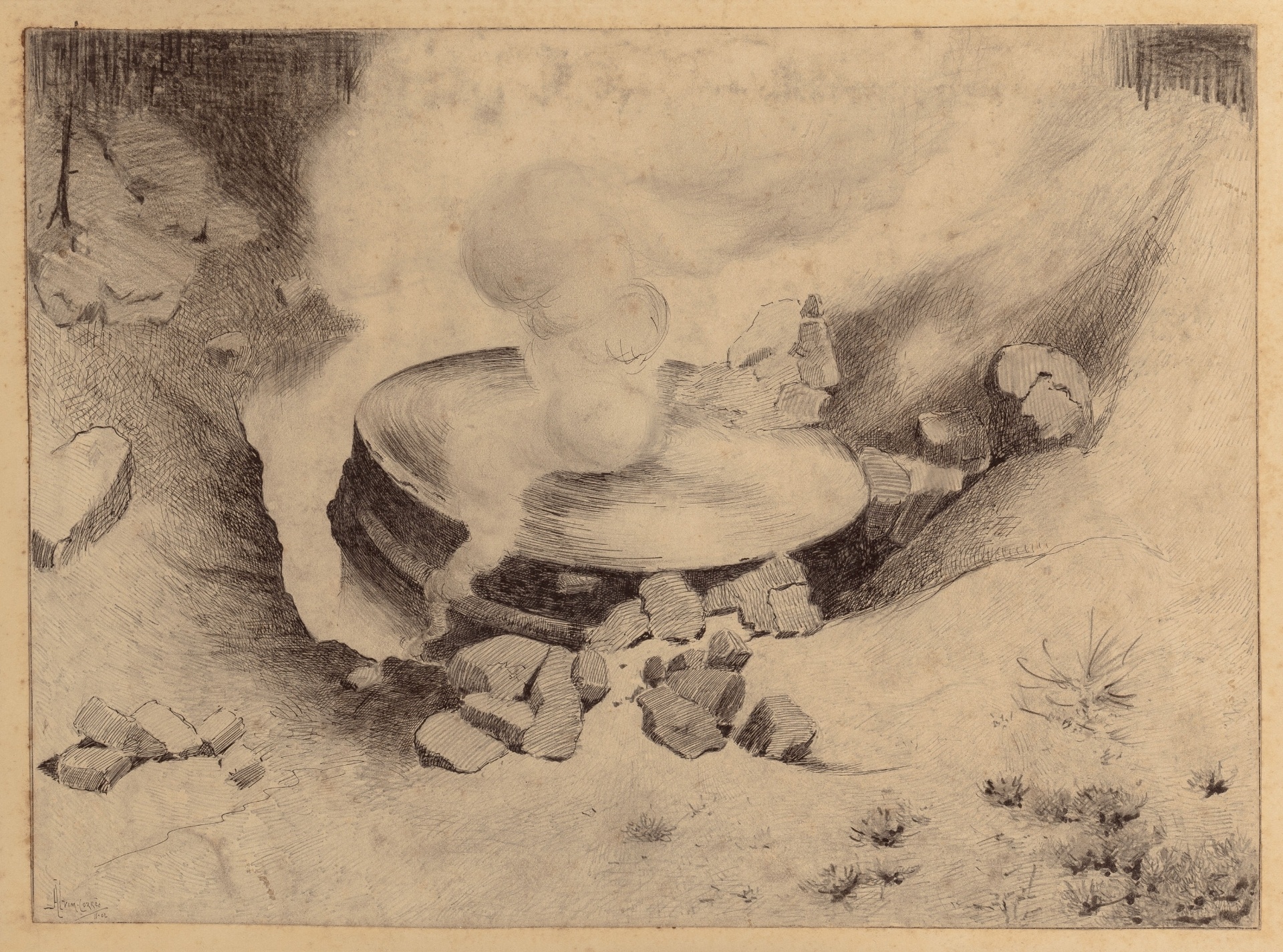 Ilustração feita pelo artista brasileiro Henrique Alvim Corrêa no início do século 20 para a edição belga do livro "A Guerra dos Mundos" - Reprodução