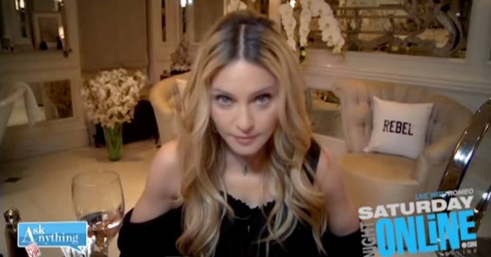 Madonna, durante videochat no programa de rádio 
