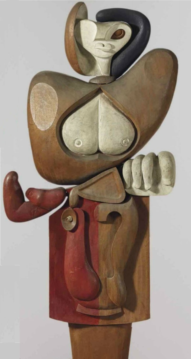 A escultura "Femme" do arquiteto francês Le Corbusier (1887-1965) foi leiloada por 3,12 milhões de francos suíços (3 milhões de euros), cinco vezes mais que o preço de saída - Reprodução