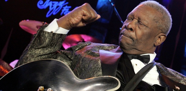 O cantor B.B. King durante um show no Festival de Jazz de Montreux - Dominic Favre/Reuters