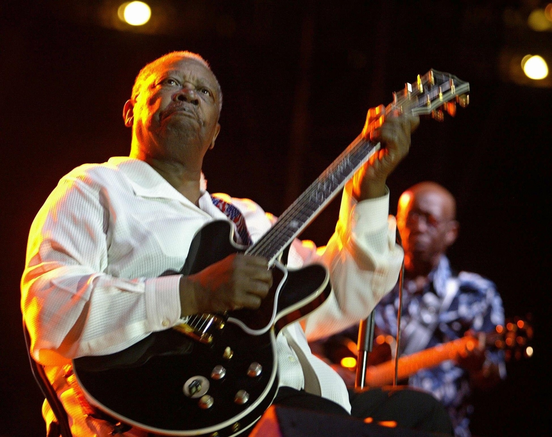 O músico B.B King durante show em Valência em junho de 2004 - Jose Jordan/AFP Photo