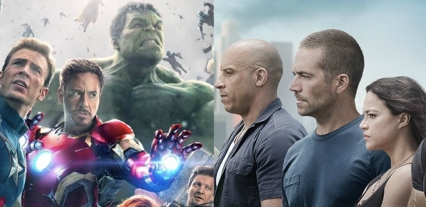 "Vingadores" e "Velozes e Furiosos 7" estão entre os filmes mais procurados para download ilegal em 2015  - Divulgação/Montagem