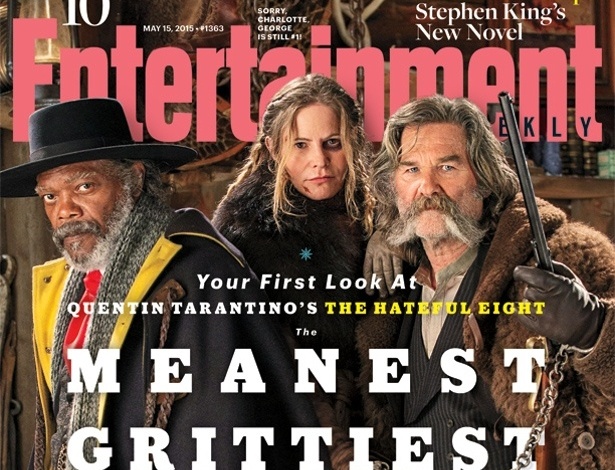 Capa da revista "Entertainment Weekly" de 15 de maio ilustra primeira foto do novo filme de Quentin Tarantino "The Hateful Eight" - Repdoução