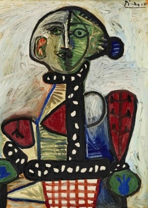 Quadro "Femme au chignon dans un fauteuil" (1948), de Pablo Picasso. A obra é um retrato de Françoise Gilot, a amante do célebre pintor espanhol - Divulgação