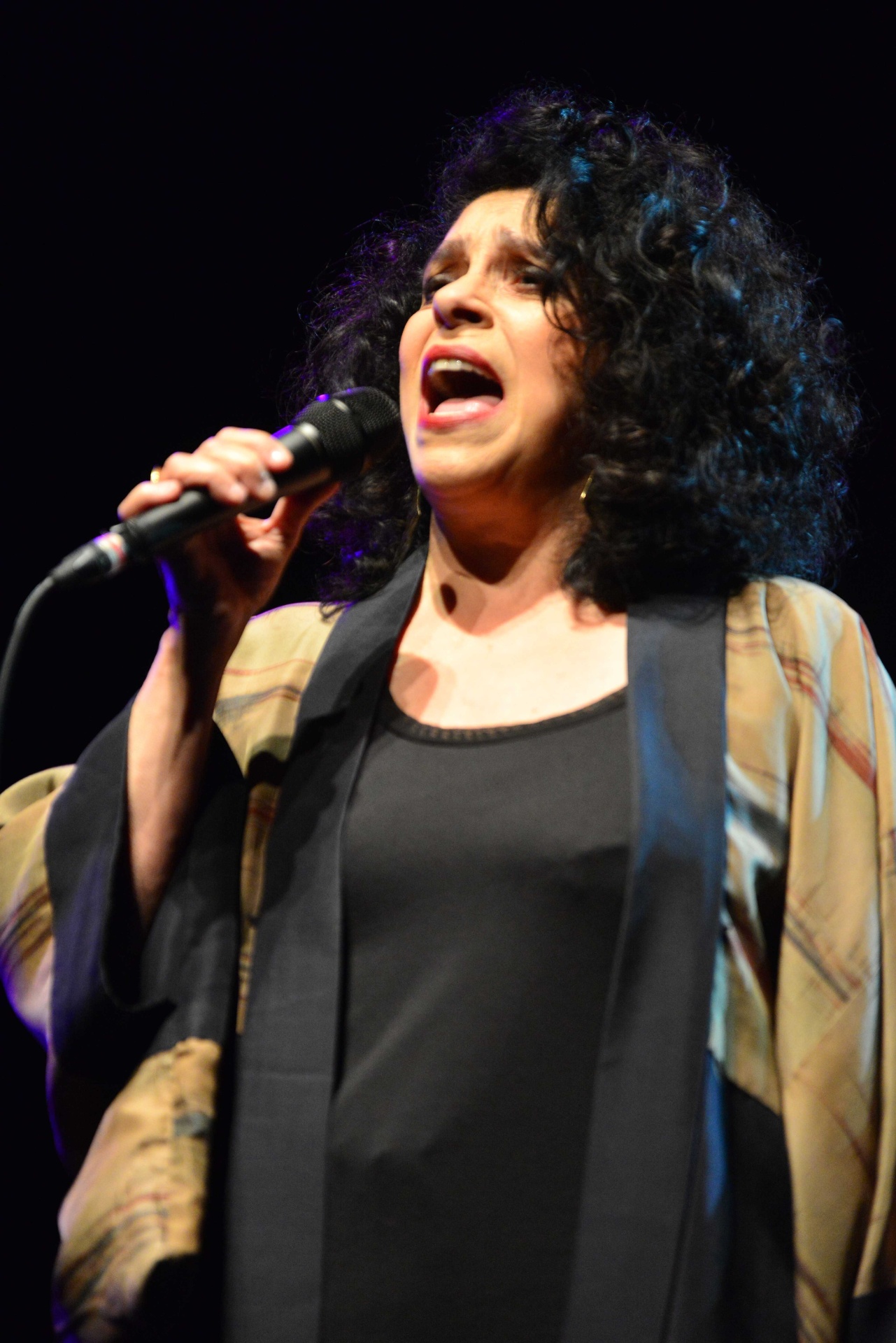 8.mai.2015 - Gal Costa subiu ao palco com seu novo show na casa de espetáculos HSBC Brasil, em São Paulo, na noite de sexta-feira (8) - Teca Lamboglia