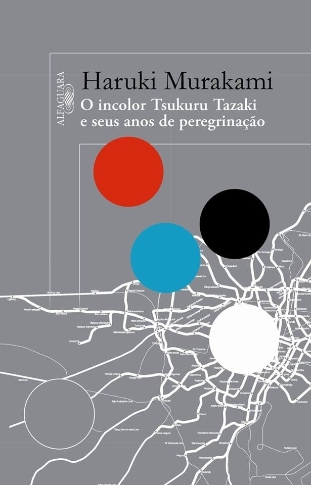 Capa do livro "O Incolor Tzukuru Tazaki e Seus Anos de Peregrinação", de Haruki Murakami, lançado no Brasil pela Alfaguara