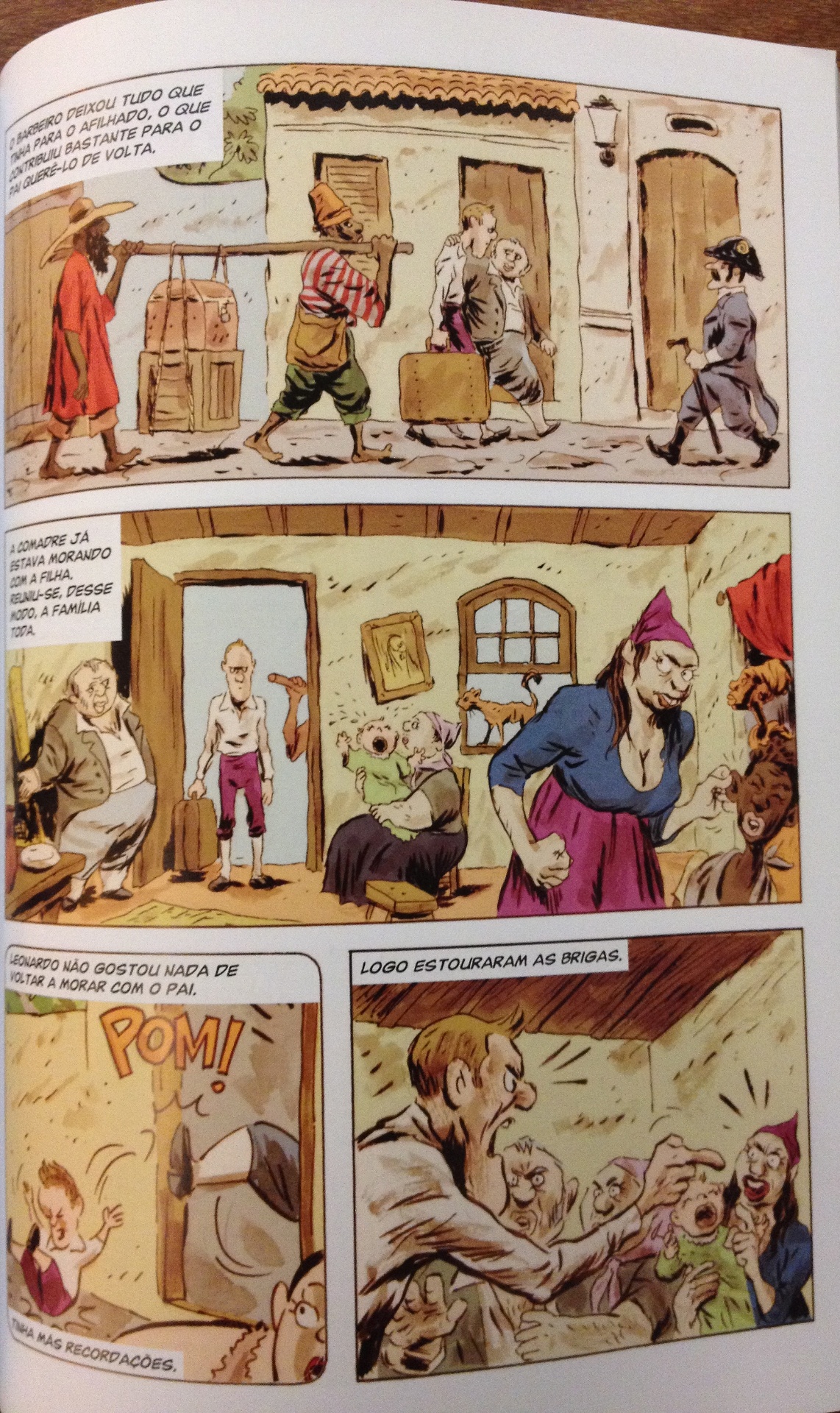 HQ do romance de costumes "Memórias de um Sargento de Milícias", publicado originalmente em 1852 pelo escritor Manuel Antônio de Almeida (1831-1861). Segundo o crítico literário Manuel da Costa Pinto, da Folha, os traços dos desenhos acima foram inspirados no pintor francês Jean-Baptiste Debret (1768-1848) - Reprodução