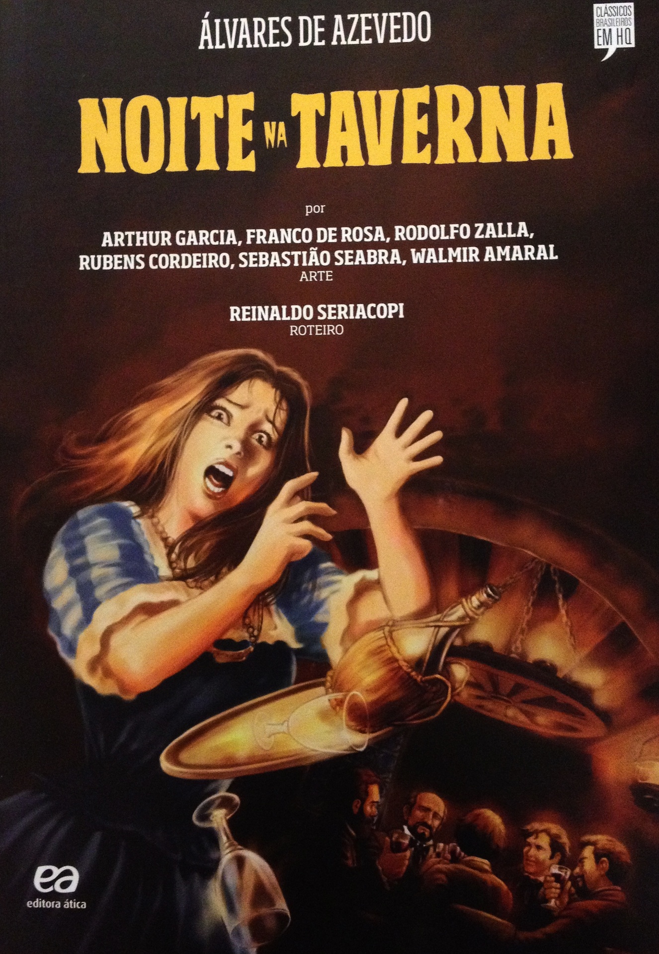 HQ do romance "Noite na Taverna", obra byroniana póstuma (1855) do escritor romântico Álvares de Azevedo (1831-1852) - Reprodução