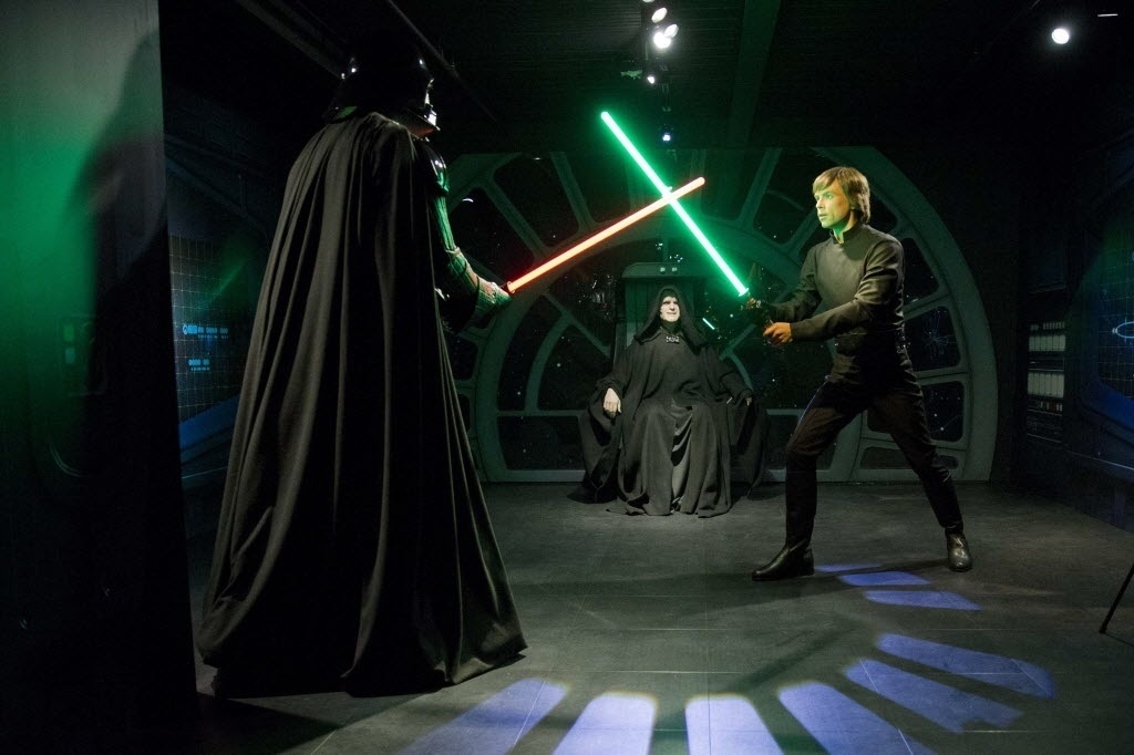 12.mai.2015 - Exposição da série "Star Wars" no museu de cera Madame Tussauds, em Londres - Justin Tallis/AFP Photo