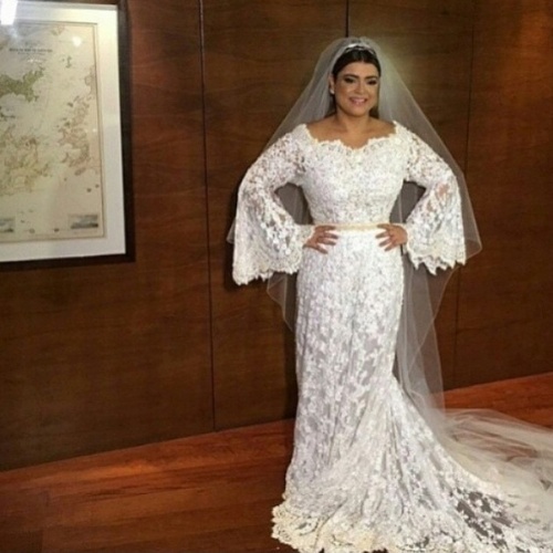 12.mai.2015 - Pronta para seu casamento com Rodrigo Godoy, Preta Gil mostra seu vestido de noiva no Instagram