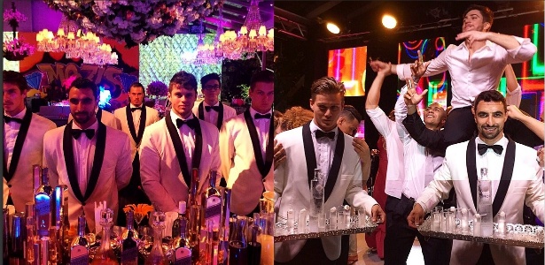 Bartenders modelos fizeram sucesso no casamento de Preta Gil e Rodrigo Godoy