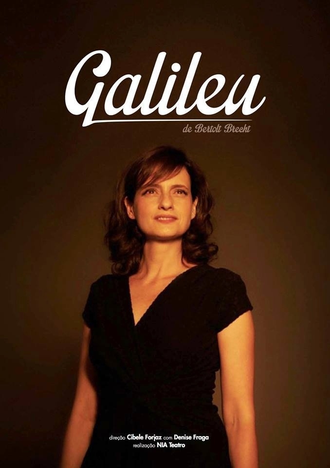 Denise Fraga no cartaz da peça "Galileu Galilei", de Bertolt Brecht - Divulgação