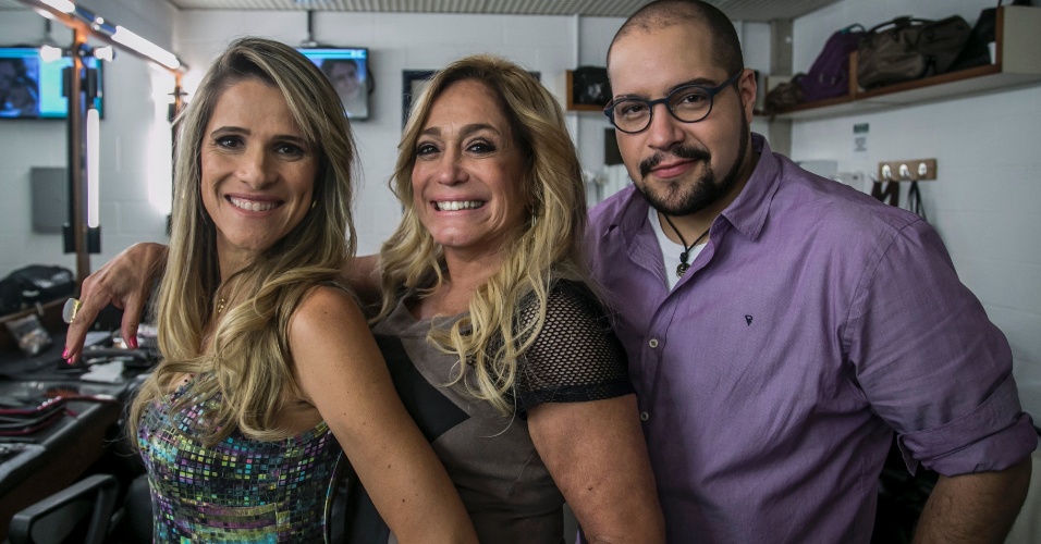 Marlene ( Ingrid Guimarães ), Susana Vieira  e Fran (Tiago Abravanel) em "Chapa Quente"
