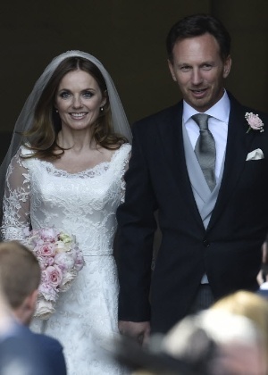 Geri Halliwell e o ex-piloto Christian Horner se casaram nesta sexta-feira
