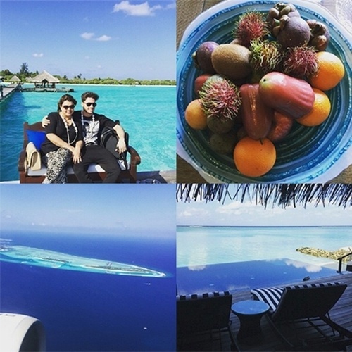 16.mai.2015 - Preta Gil postou em seu Instagram a primeira foto da lua de mel com o marido, Rodrigo Godoy, nas llhas Maldivas