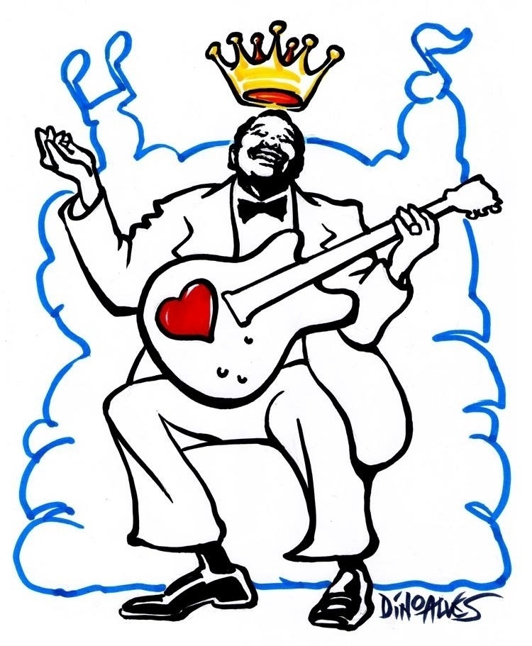 Dino Alves desenha B.B. King - Dino Alves/UOL
