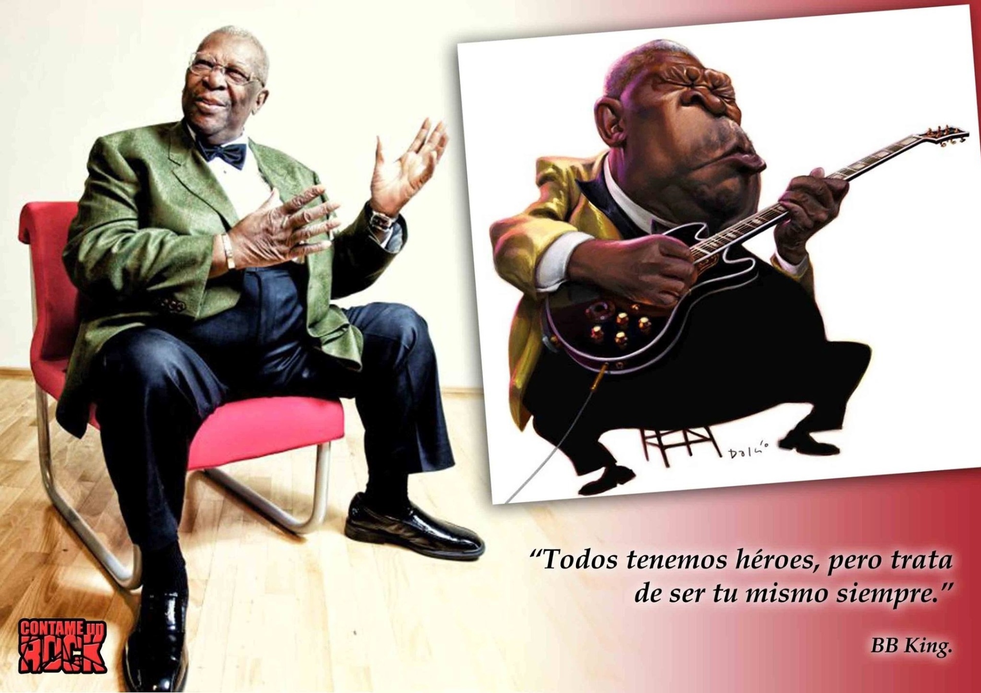 O cartunista Dálcio Machado também desenhou o músico B.B. King - Dálcio Machado/UOL
