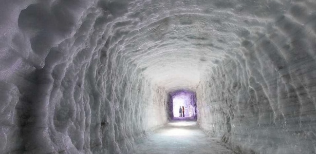A rede de túneis na geleira Langjökull tem 800 metros de comprimento  - Divulgação/Ice Cave Iceland