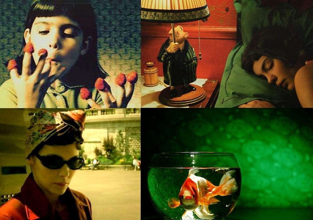 Cenas do filme francês "O Fabuloso Destino de Amélie Poulain" (2001), de Jean-Pierre Jeunet. O longa usa muito o contraste de verde e vermelho, que são opostos na paleta de cores. Esses tons também estão bastante presentes na obra do pintor brasileiro Juarez Machado, em quem o filme se inspirou - Reprodução